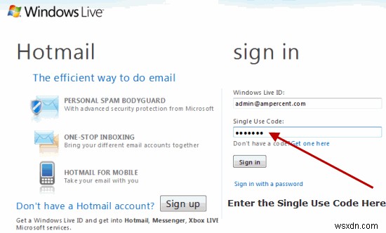 Windows Liveアカウントのシングルサインオン(使い捨て)コードを取得して安全にログインする方法