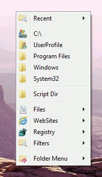 Folder Menu:ワンクリックでお気に入りフォルダ・アプリへ素早くアクセスできる生産性向上ツール