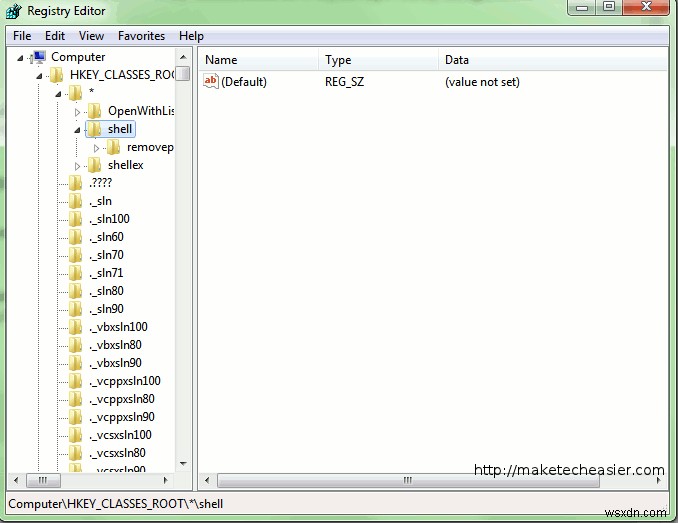Windows 7のすべての右クリックメニューに「メモ帳で開く」を追加する方法