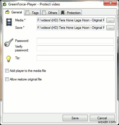 【Windows】GreenForce Playerでパスワード保護された動画ファイルを作成する方法