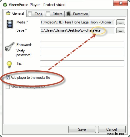 【Windows】GreenForce Playerでパスワード保護された動画ファイルを作成する方法