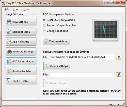 EasyBCDでブートローダーを復元・修復する方法【Windows】
