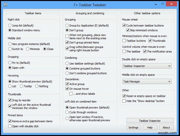 Windows 8のタスクバーを細かくカスタマイズする方法「7+ Taskbar Tweaker」活用術