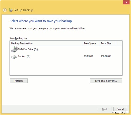 Windows 8でWindowsバックアップを設定し、ファイルとフォルダを安全に保存する方法