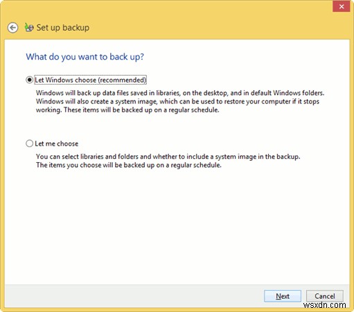 Windows 8でWindowsバックアップを設定し、ファイルとフォルダを安全に保存する方法