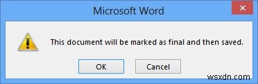 Microsoft Word 2013で文書を保護する3つの方法