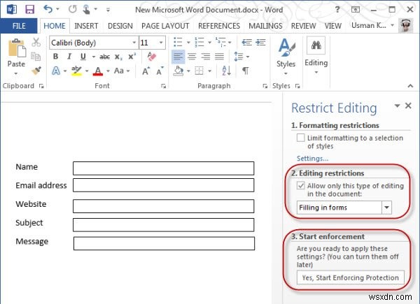 Microsoft Word 2013で文書を保護する3つの方法