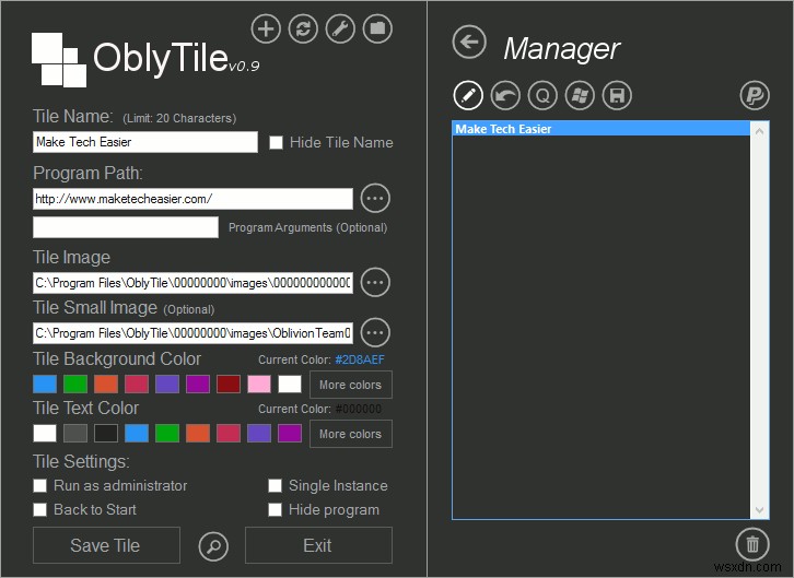 Windows 8でカスタムライブタイルを作成する方法|OblyTileの使い方