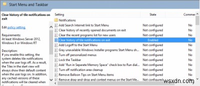 Windows 8でログオフ時にアプリ通知を自動的にクリアする方法
