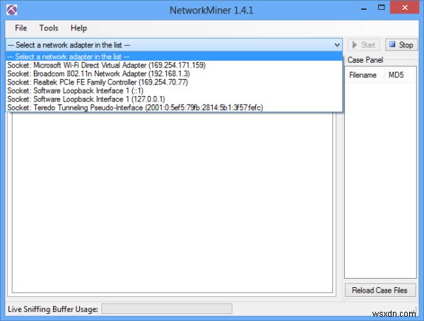 NetworkMinerを使ったネットワークトラフィックのキャプチャと分析方法