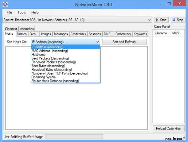 NetworkMinerを使ったネットワークトラフィックのキャプチャと分析方法
