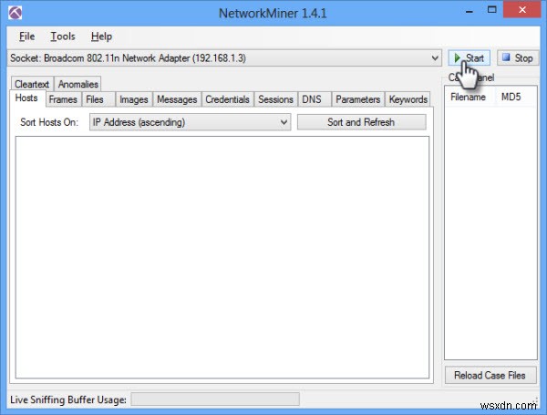NetworkMinerを使ったネットワークトラフィックのキャプチャと分析方法
