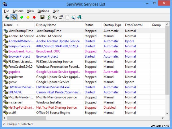 Windowsのドライバーとサービスを簡単に管理できる無料ツール「ServiWin」の使い方