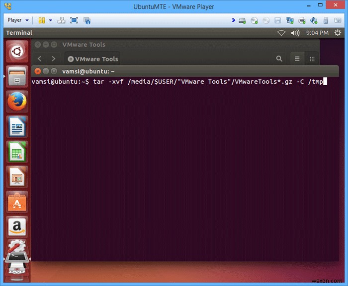 UbuntuゲストOSにVMware Toolsをインストールする方法