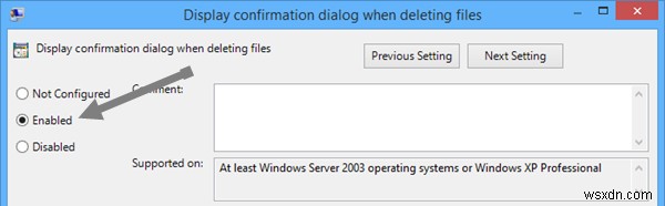 Windows 8でファイル削除時の確認ダイアログを表示させる方法