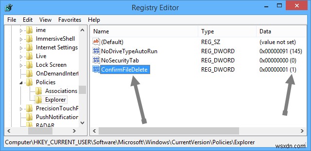 Windows 8でファイル削除時の確認ダイアログを表示させる方法