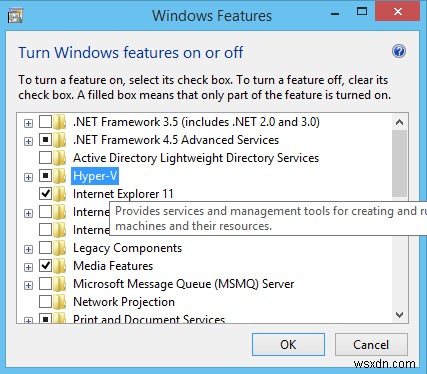 Windows 8でクライアントHyper-Vを有効にして仮想マシンを実行する方法