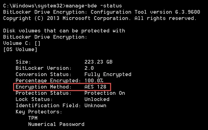 Windows 8でBitLockerの暗号化方式をAES 256ビットに変更する方法