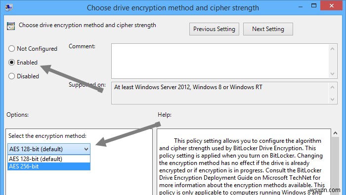 Windows 8でBitLockerの暗号化方式をAES 256ビットに変更する方法