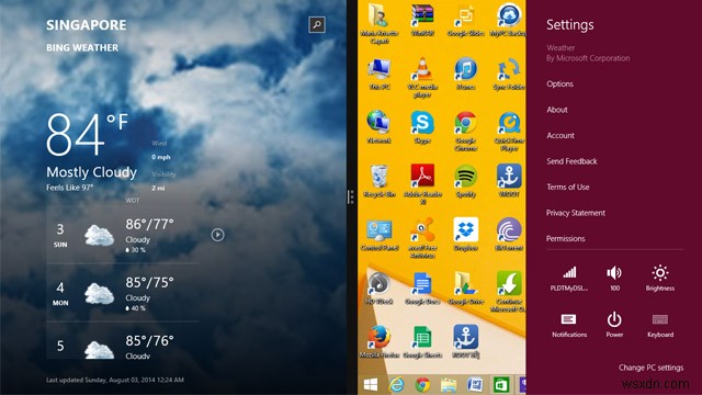 Windows 8でデスクトップアプリとネイティブアプリを同時に表示する方法｜スナップ表示の使い方