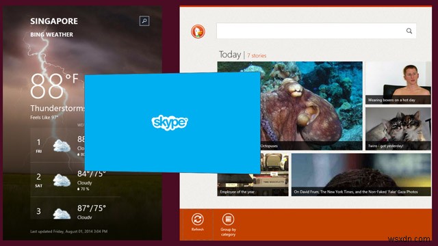 Windows 8でデスクトップアプリとネイティブアプリを同時に表示する方法｜スナップ表示の使い方