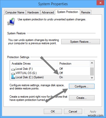 Windows 8/8.1でシステムの復元を有効化・設定・無効化する方法