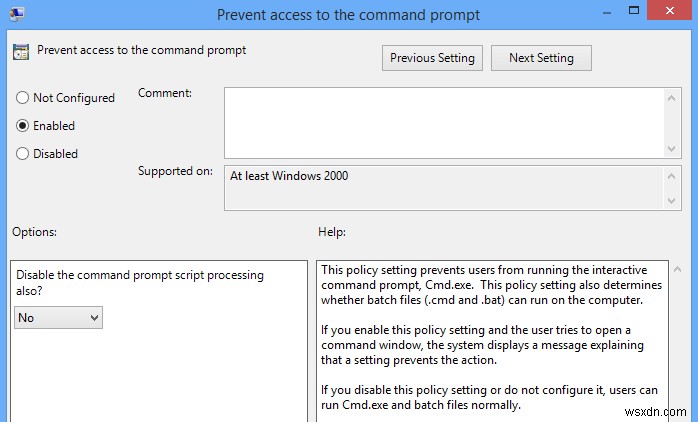 Windowsでコマンドプロンプトを無効にする2つの方法(グループポリシー・レジストリ)