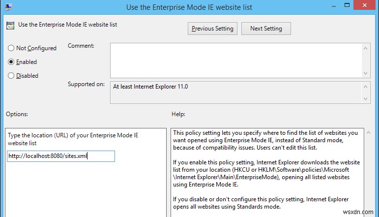 Internet Explorer 11でエンタープライズモードを有効にする方法