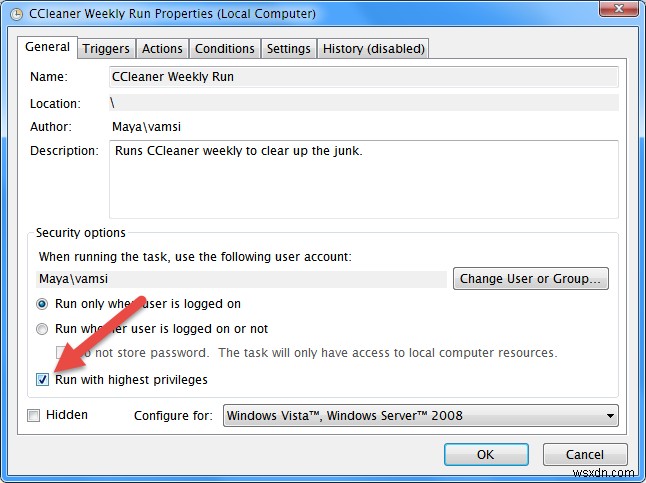 WindowsタスクスケジューラでCCleanerを自動実行する設定方法
