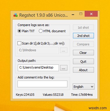 Regshotを使ってWindowsレジストリの変更を簡単に監視・追跡する方法