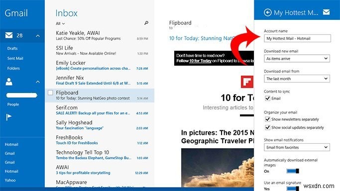 Windows 8.1のメールアプリで複数のメールアカウントをライブタイルとして表示する方法
