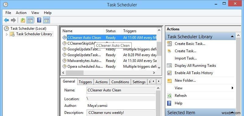 【Windows】タスクスケジューラで作成済みタスクの名前を変更する方法