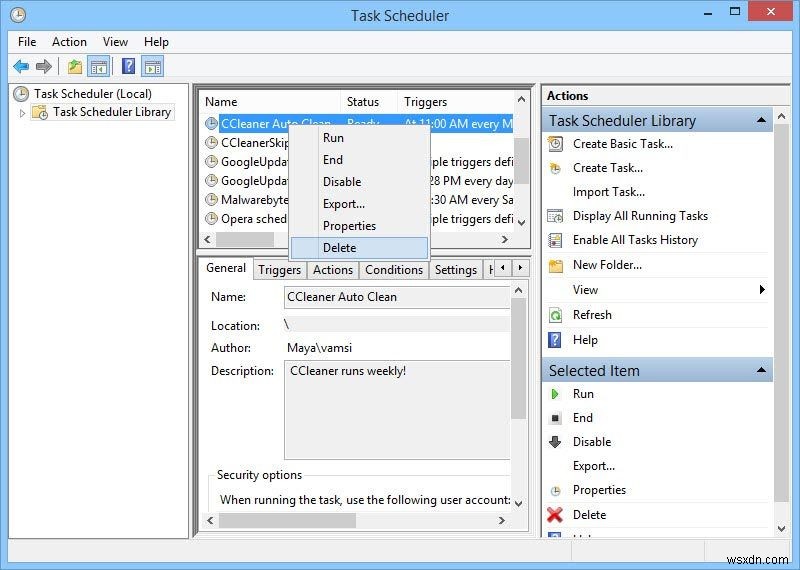 【Windows】タスクスケジューラで作成済みタスクの名前を変更する方法