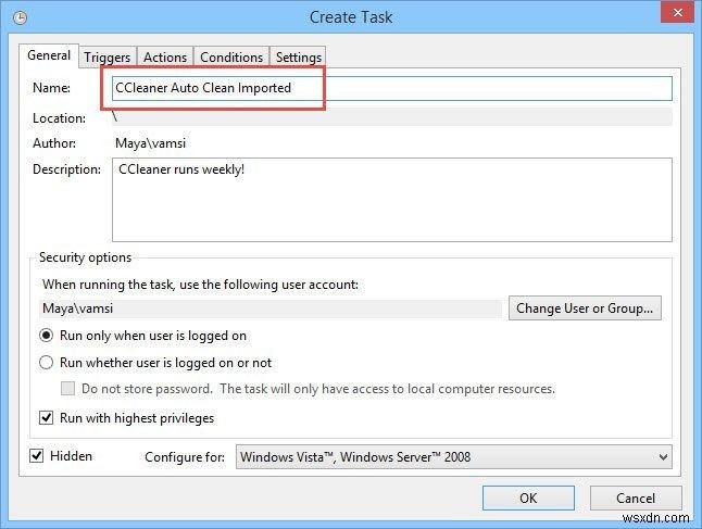 【Windows】タスクスケジューラで作成済みタスクの名前を変更する方法