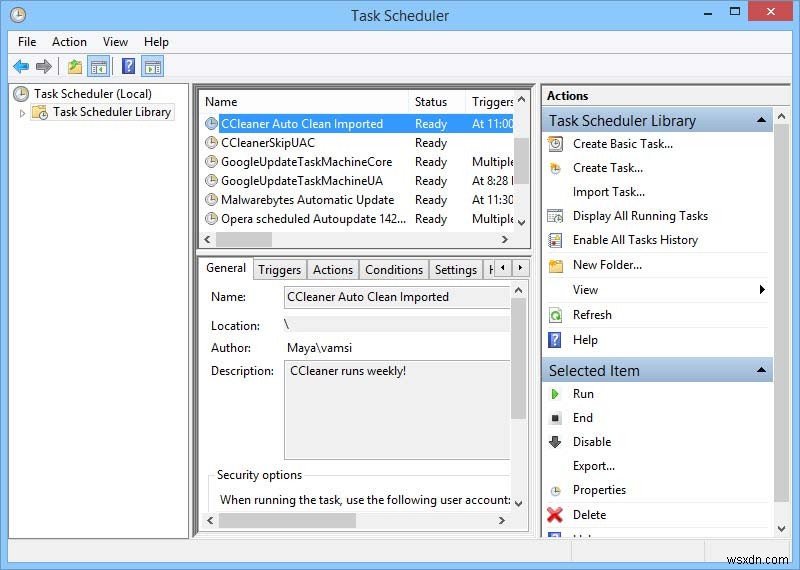 【Windows】タスクスケジューラで作成済みタスクの名前を変更する方法