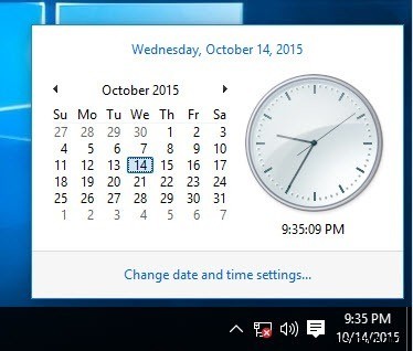 Windows 10のタスクバークロックを旧クラシック表示に戻す方法
