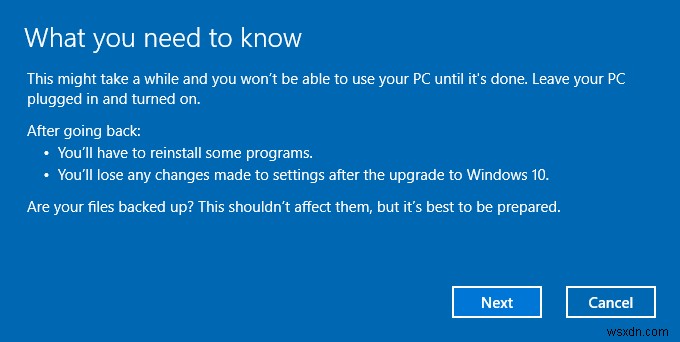 Windows 10から以前のバージョン(Windows 7 / 8 / 8.1)へダウングレードする方法