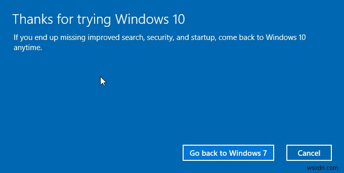 Windows 10から以前のバージョン(Windows 7 / 8 / 8.1)へダウングレードする方法