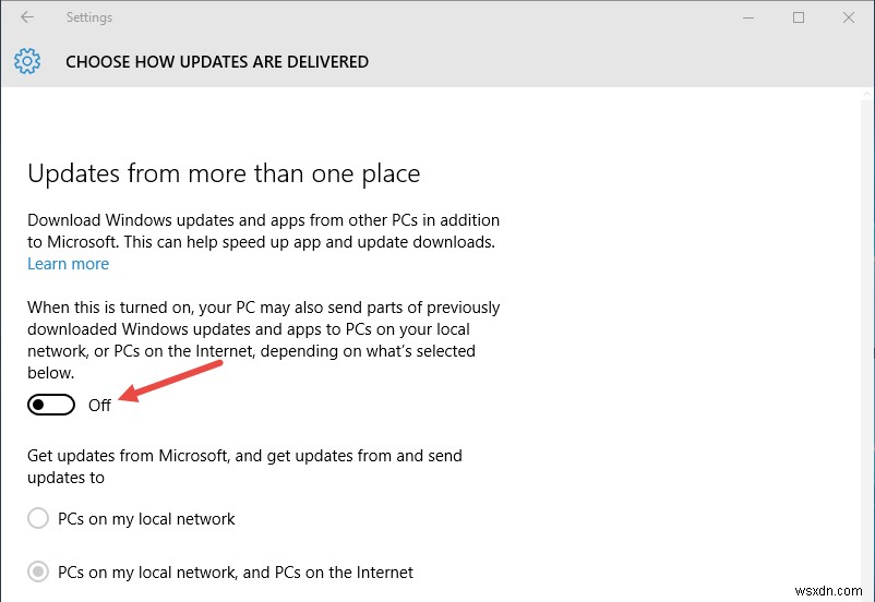 Windows 10でWindows Updateの「配信の最適化」を無効にする方法