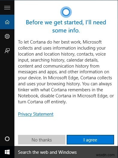 Windows 10でCortana(コルタナ)を有効化してセットアップする方法