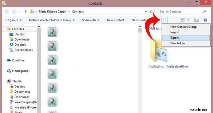 Windows 8でiPhoneの連絡先をCSVファイルにエクスポートする方法【手順解説】