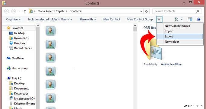 Windows 8でiPhoneの連絡先をCSVファイルにエクスポートする方法【手順解説】