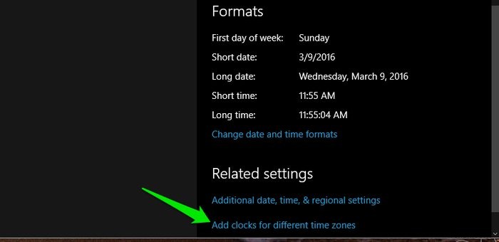 Windows 10で異なるタイムゾーンの時計を追加・表示する方法