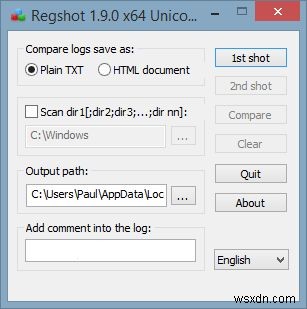 無料ツール「RegShot」でWindowsレジストリの変更を監視・比較する方法