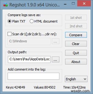 無料ツール「RegShot」でWindowsレジストリの変更を監視・比較する方法