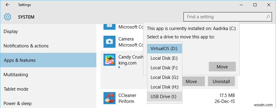 Windows 10で最新アプリを外付けドライブにインストール・移動する方法