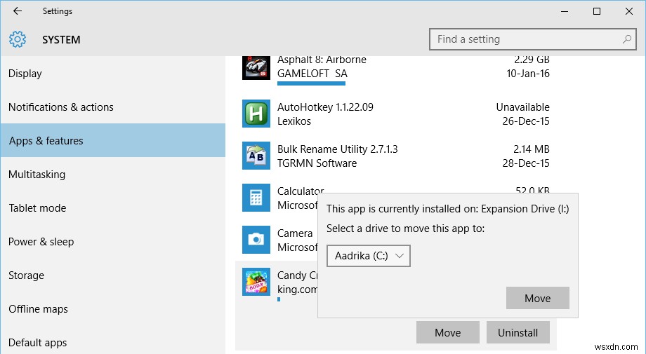 Windows 10で最新アプリを外付けドライブにインストール・移動する方法