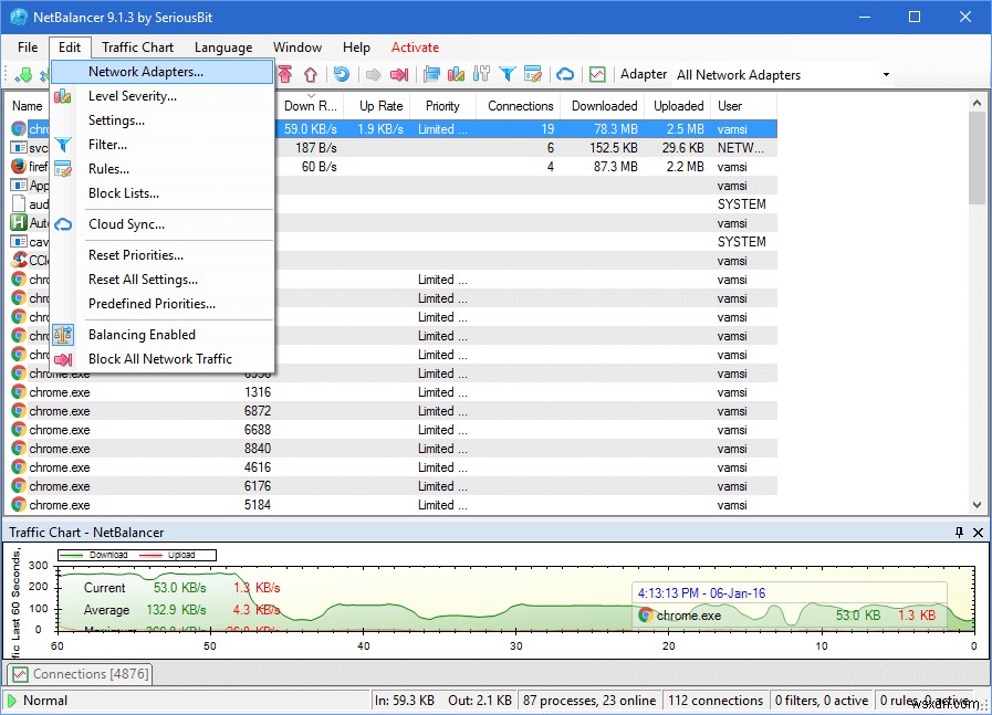 Windows 10で特定のアプリの帯域幅を制限する方法|NetBalancerの使い方