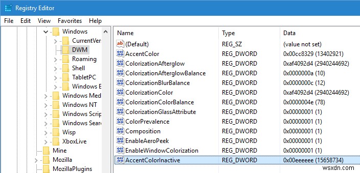 Windows 10で非アクティブウィンドウのタイトルバーに色を付ける方法