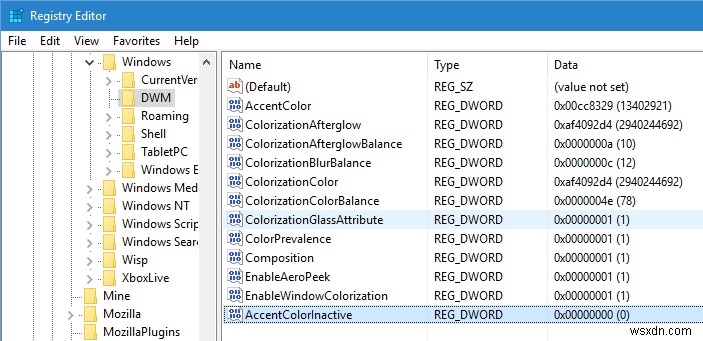 Windows 10で非アクティブウィンドウのタイトルバーに色を付ける方法